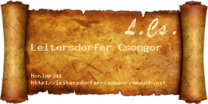 Leitersdorfer Csongor névjegykártya